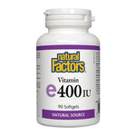 Natural Factors Vitamin E 400IU 90 Softgels - Five Natural