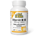 Natural Factors Vitamin K+D 120 mcg/1000 IU Bonus Size (120+60) Softgels - Five Natural