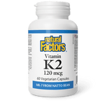 Natural Factors Vitamin K2 120 mcg 60 Veg Capsules - Five Natural