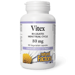 Natural Factors Vitex Standardized Extract 80 mg 90 Veg Capsules - Five Natural