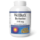 Natural Factors WellBetX Berberine 500 mg 120 Veg Capsules - Five Natural