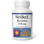 Natural Factors WellBetX Berberine 500 mg 60 Veg Capsules - Five Natural