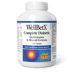 Natural Factors WellBetX Complete Diabetic Multivitamin & Mineral Formula 120 Tablets - Five Natural
