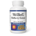 Natural Factors WellBetX Mulberry Extract 100 mg 90 Capsules - Five Natural