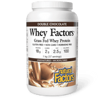 Natural Factors Whey Factors Grass Fed Whey Protein Double Chocolate 1kg - Five Natural
