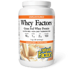 Natural Factors Whey Factors Grass Fed Whey Protein Unflavoured 1kg - Five Natural