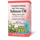 Natural Factors Wild Alaskan Salmon Oil 1300 mg Complete Omega 90 Softgels - Five Natural