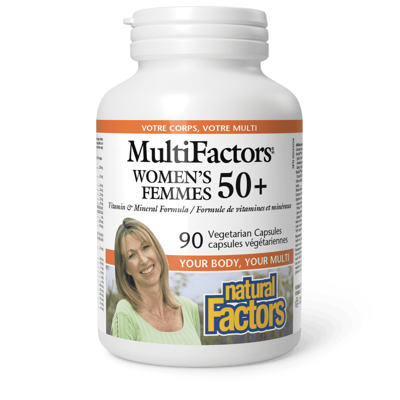 Natural Factors Women’s 50+ MultiFactors 90 Veg Capsules - Five Natural