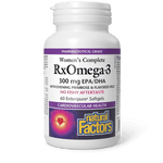 Natural Factors Women’s Complete RxOmega-3 300 mg EPA/DHA 60 Softgels - Five Natural