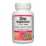 Natural Factors Zinc Bisglycinate 25 mg 120 Veg Capsules - Five Natural