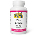 Natural Factors Zinc Citrate 50 mg 180 Tablets - Five Natural