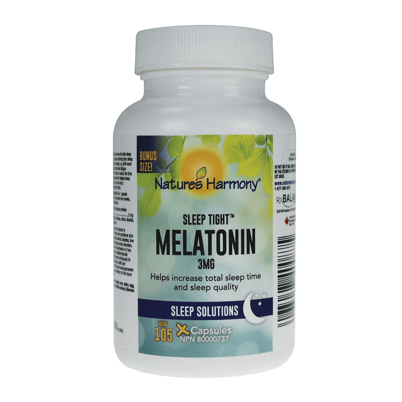 Nature's Harmony Melatonin 3 Mg 105 Capsules - Five Natural