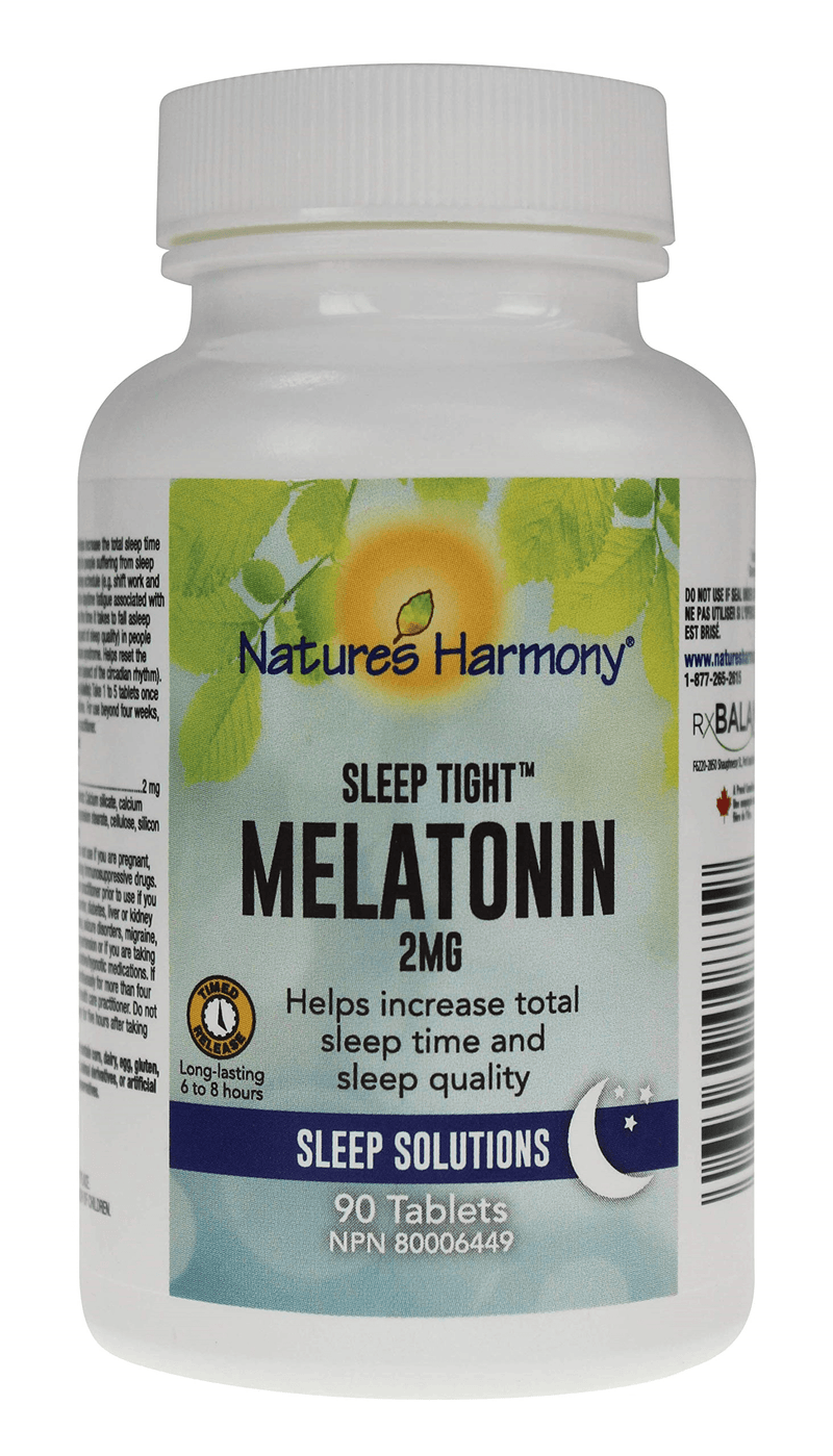 Nature's Harmony Timed Release Melatonin 2 Mg 90 Tablets - Five Natural