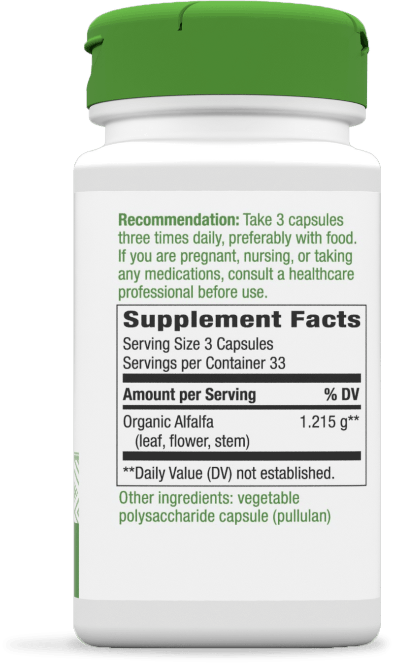 Nature's Way Alfalfa 100 Capsules - Five Natural