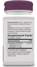 Nature's Way Ashwagandha 60 Veg Capsules - Five Natural