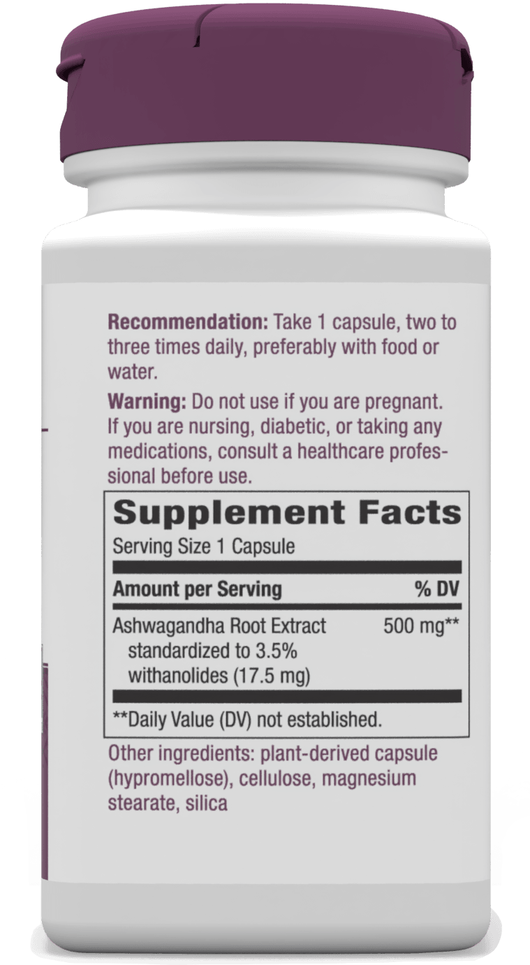 Nature's Way Ashwagandha 60 Veg Capsules - Five Natural