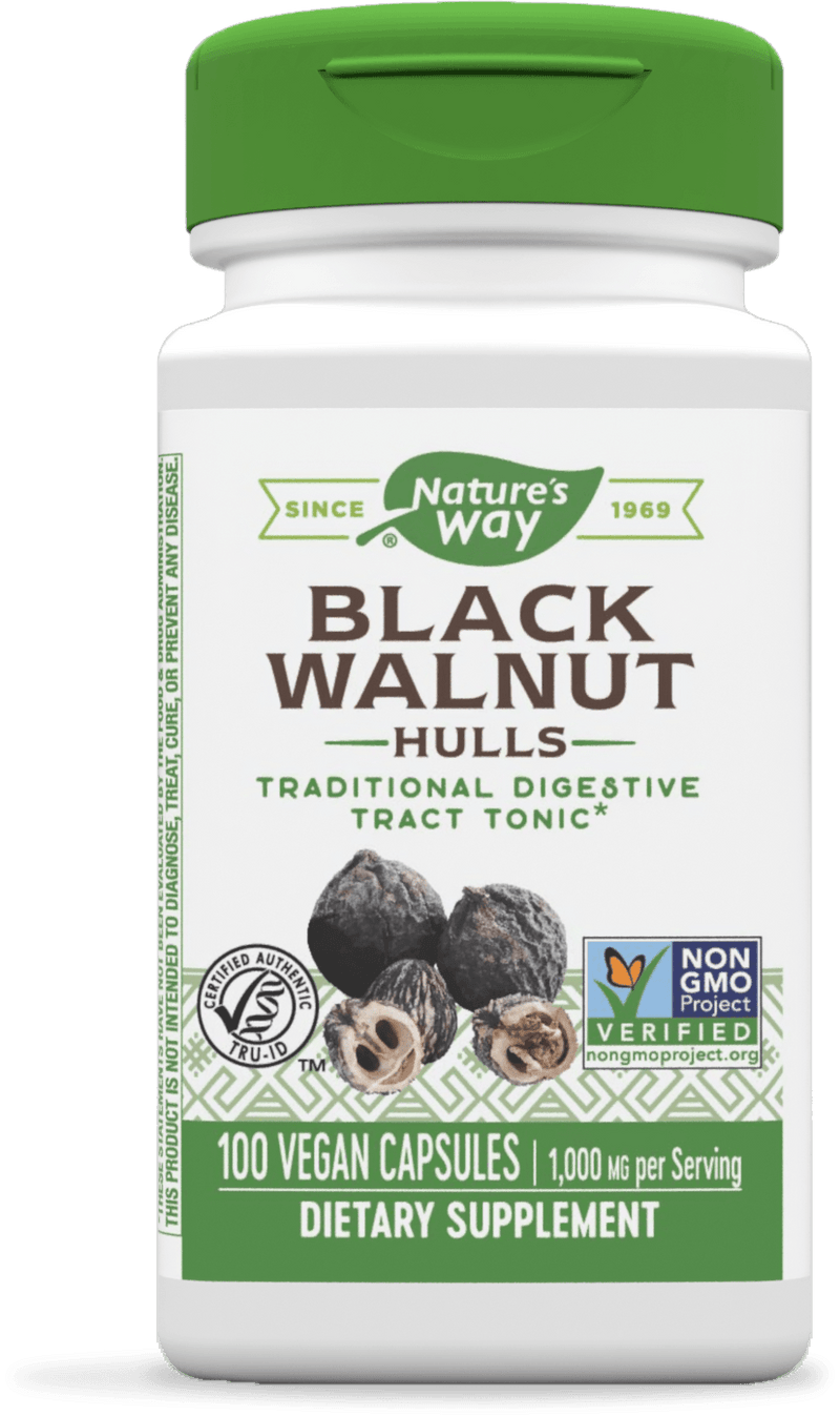 Nature's Way Black Walnut Hulls 100 Veg Capsules - Five Natural