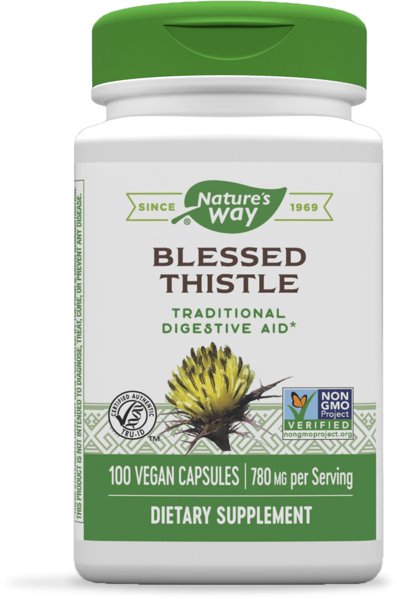 Nature's Way Blessed Thistle Herb 100 Veg Capsules - Five Natural