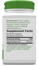 Nature's Way Burdock Root 100 Veg Capsules - Five Natural