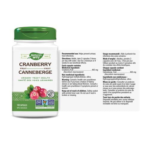 Nature's Way Cranberry Fruit 100 Veg Capsules - Five Natural