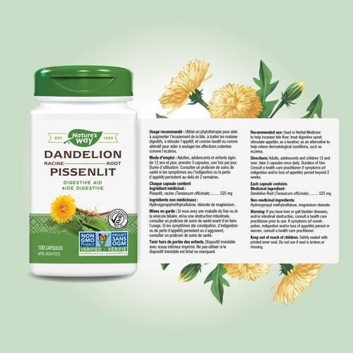 Nature's Way Dandelion Root 100 Veg Capsules - Five Natural