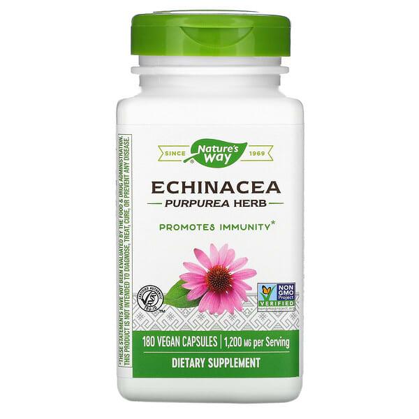 Nature's Way Echinacea Herb 180 Veg Capsules - Five Natural