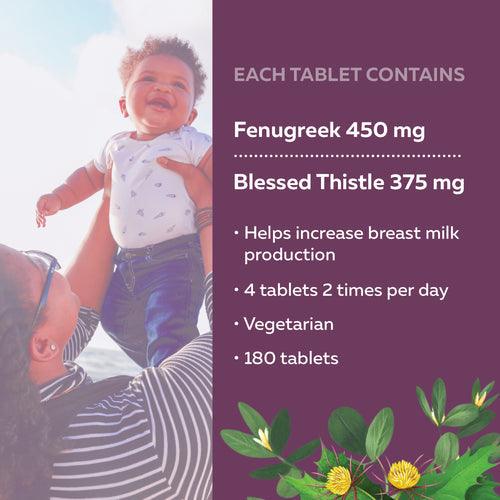 Nature's Way Fenugreek+ Blessed Thistle 180 Tablets - Five Natural