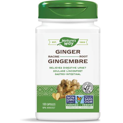 Nature's Way Ginger Root 100 Veg Capsules - Five Natural