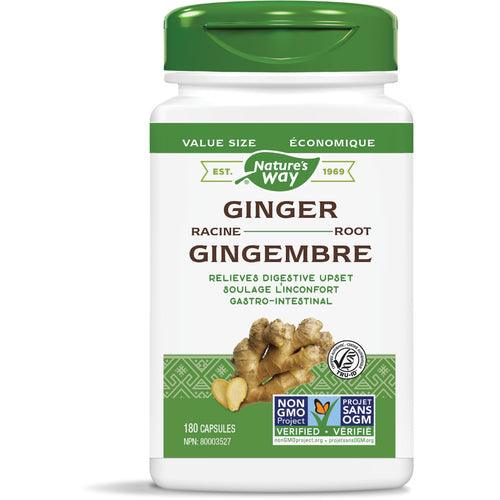 Nature's Way Ginger Root 180 veg Capsules - Five Natural