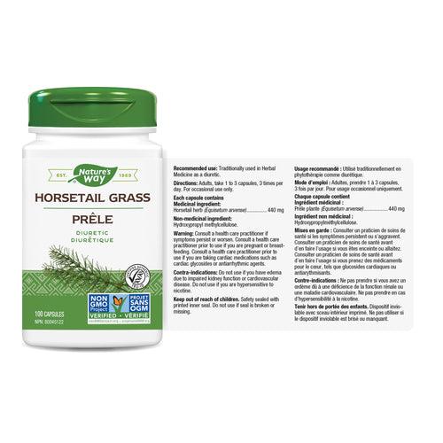 Nature's Way Horsetail Grass 100 Capsules - Five Natural