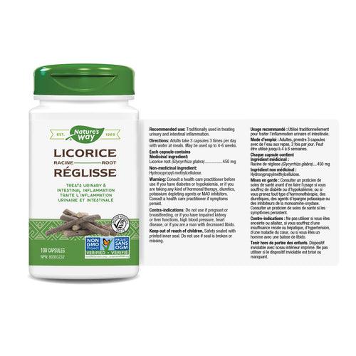 Nature's Way Licorice Root 100 Capsules - Five Natural