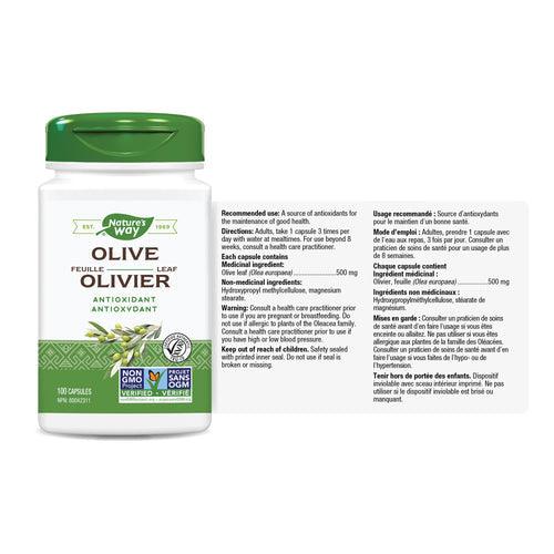 Nature's Way Olive Leaf 100 Capsules - Five Natural