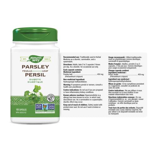Nature's Way Parsley Leaf 100 Capsules - Five Natural