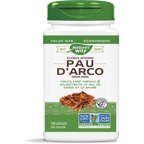 Nature's Way Pau D'Arco Inner Bark 180 veg Capsules - Five Natural