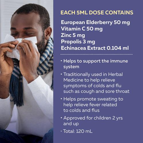 Nature's Way Sambucus Immune Cold & Flu Syrup 120mL - Five Natural