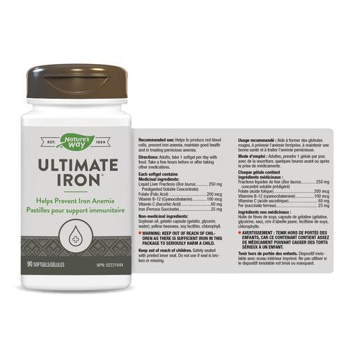 Nature's Way Ultimate Iron Complex 90 Softgels - Five Natural