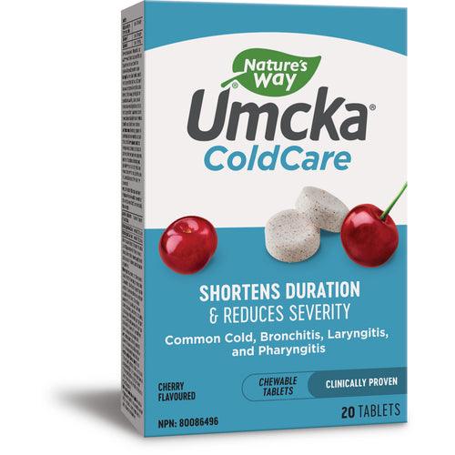 Nature's Way Umcka Coldcare Cherry 20 Chewable Tablets - Five Natural
