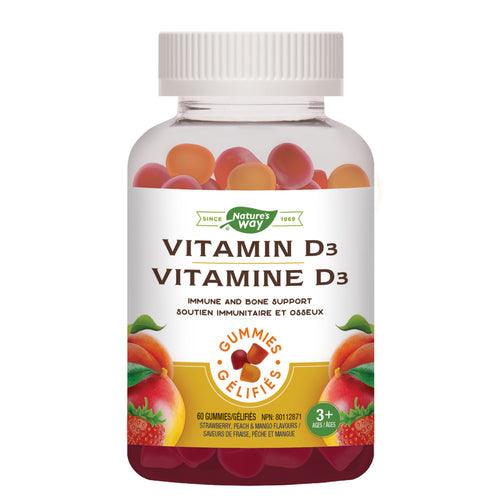 Nature's Way Vitamin D Immune and Bone Support 60 Gummies - Five Natural