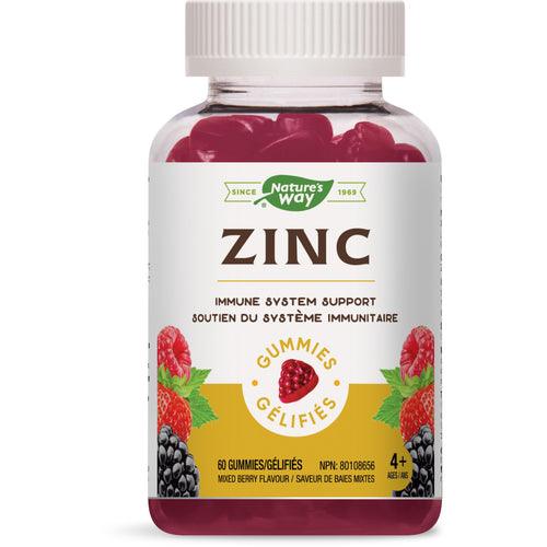 Nature's Way Zinc Gummies Mixed Berry 60 Gummies - Five Natural