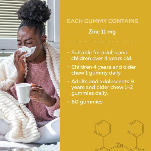 Nature's Way Zinc Gummies Mixed Berry 60 Gummies - Five Natural