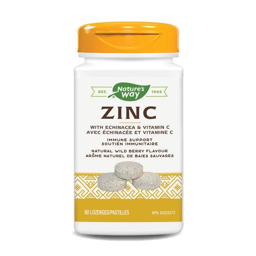 Nature's Way Zinc with Echinacea & Vitamin C 60 Lozenges - Five Natural