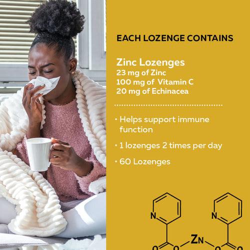 Nature's Way Zinc with Echinacea & Vitamin C 60 Lozenges - Five Natural