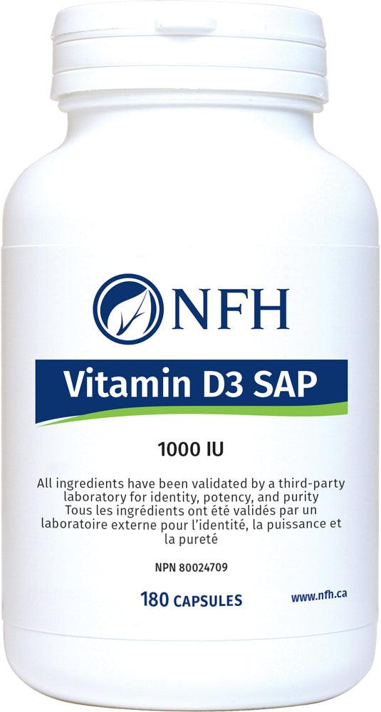 NFH Vitamin D3 SAP 180 Capsules - Five Natural