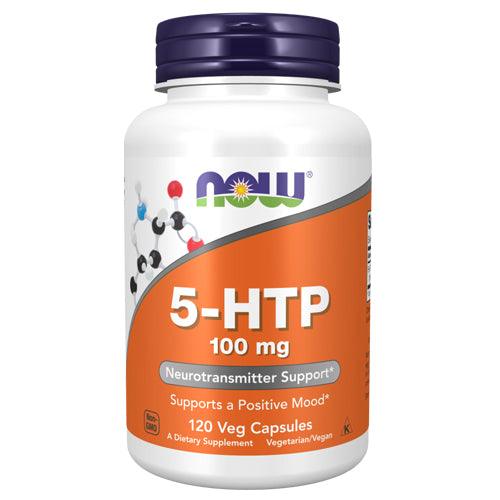 NOW 5-HTP 100mg 120 Veg Capsules - Five Natural