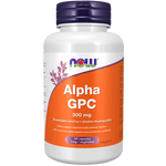 NOW Alpha GPC (Bioavailable Choline) 300mg 60 Veg Capsules - Five Natural