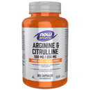 NOW Arginine & Citrulline 120 Veg Capsules - Five Natural