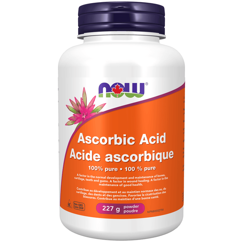NOW Ascorbic Acid (100% Pure Vitamin C) Powder 227g - Five Natural