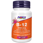 NOW B-12 5000mcg + Folic Acid 60 Lozenges - Five Natural