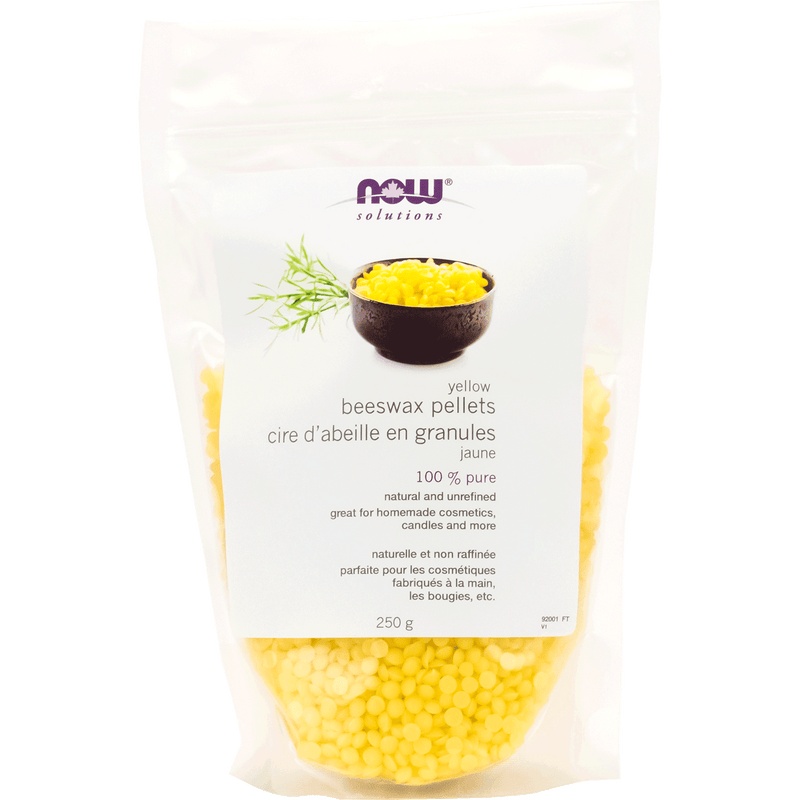 NOW Beeswax Pellets, Natural Yellow 250g - Five Natural