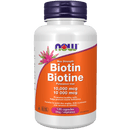 NOW Biotin 10,000mcg 120 Veg Capsules - Five Natural